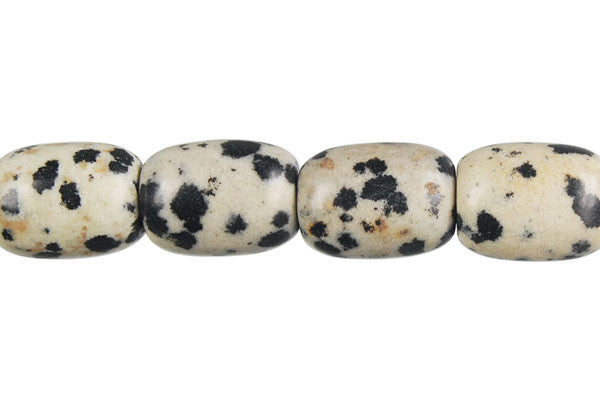 Dalmatian Jasper Drum Beads