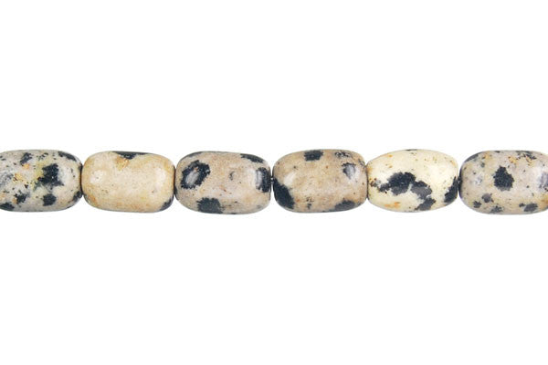 Dalmatian Jasper Drum Beads