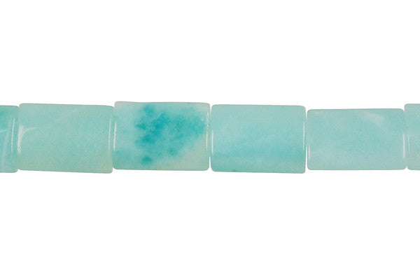 Amazonite Puffy Rectangle Beads