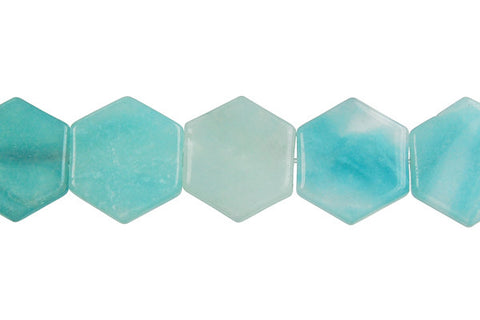 Amazonite Hexagon Beads