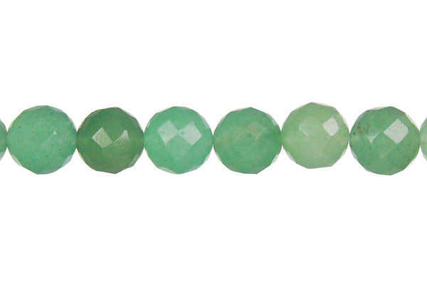 Green Aventurine Faceted Round Beads