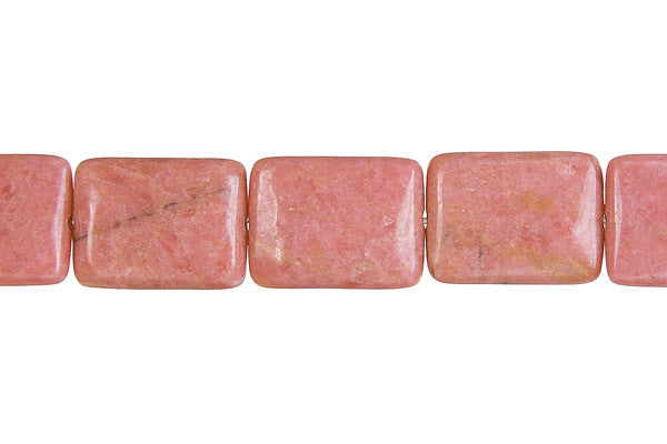 Rhodonite Flat Rectangle Beads