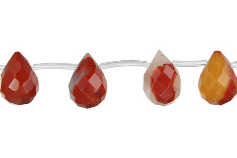 Oregon Picture Jasper Faceted Briolette Beads