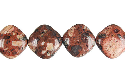 Mica Quartz Diamond Square Beads