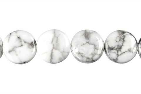 Howlite Coin Beads