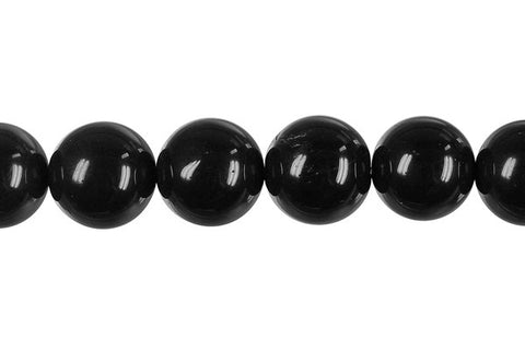 Black Swan Round Beads