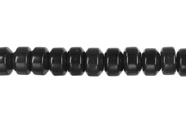Black Swan Puffy Disc Beads
