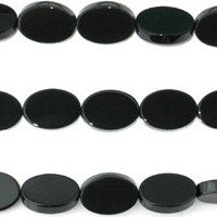 Black Onyx (AAA) Mirror Oval Beads