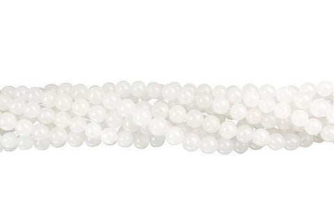 White Marble Round Beads