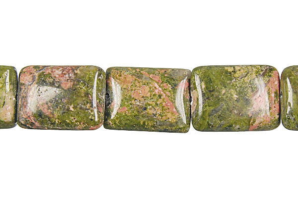 Unakite (Brazil) Flat Rectangle Beads