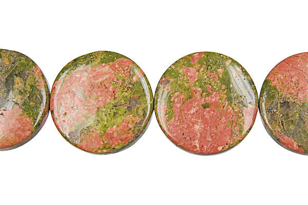 Unakite (Brazil) Coin Beads