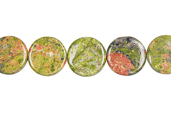 Unakite (Brazil) Coin Beads