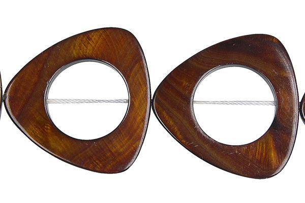 Shell (Golden MOP) Triangle Donut Beads