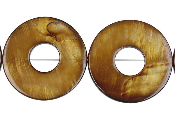 Shell (Golden MOP) Donut Pie Beads