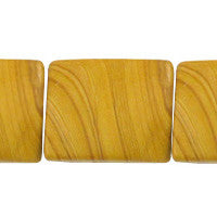 Wood Jasper Twisted Rectangle Beads