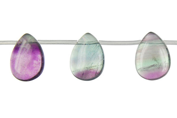Fluorite (AA) Flat Briolette Beads