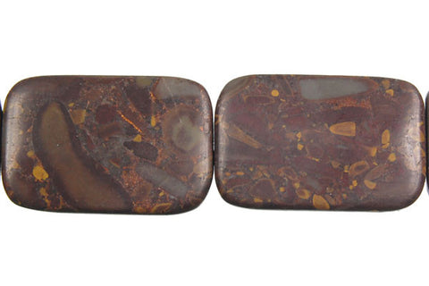 Golden Jasper Puffy Rectangle (Round Corner) Beads