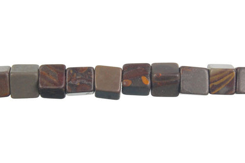Golden Jasper Cube Beads