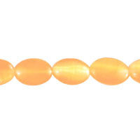 Peach (Fiber Optic) Flat Oval (A Grade)