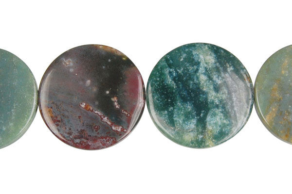 Fancy Jasper Coin Beads
