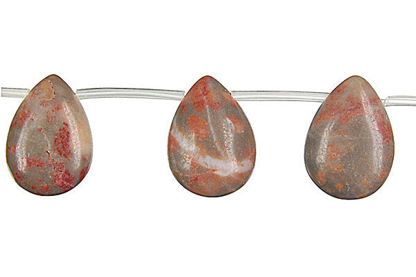 Sunset Jasper Flat Briolette Beads