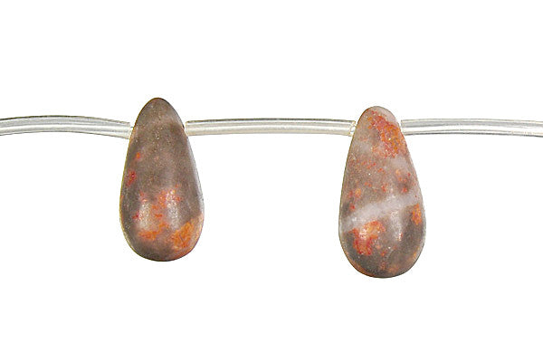 Sunset Jasper Thin Briolette Beads