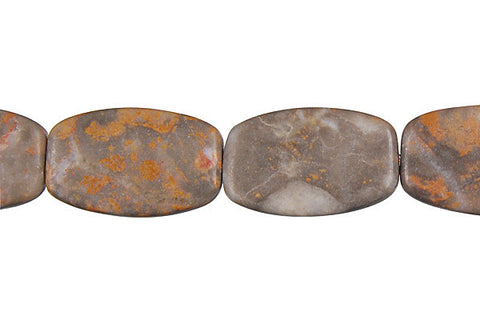 Sunset Jasper Oval Rectangle Beads