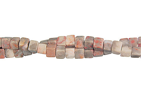 Sunset Jasper Cube Beads