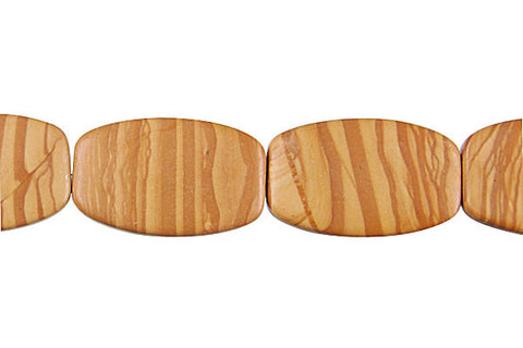 Wood Jasper Oval Rectangle Beads
