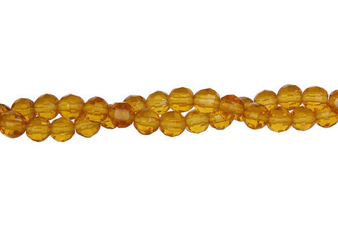 Amber Quartz Faceted Round