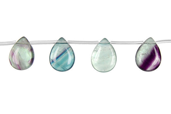 Fluorite (AA) Flat Briolette Beads
