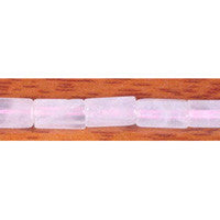 Rose Quartz Hexagon Tube Beads