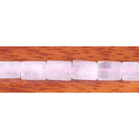 Rose Quartz Hexagon Tube Beads