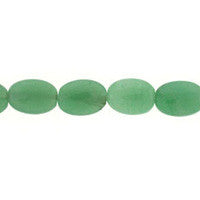 Green Aventurine Flat Oval Beads