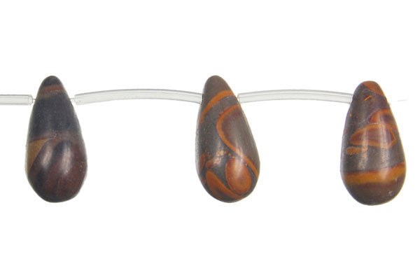 Golden Jasper Thin Briolette Beads