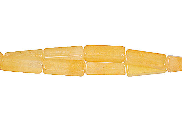 Yellow Jade Square Tube Beads