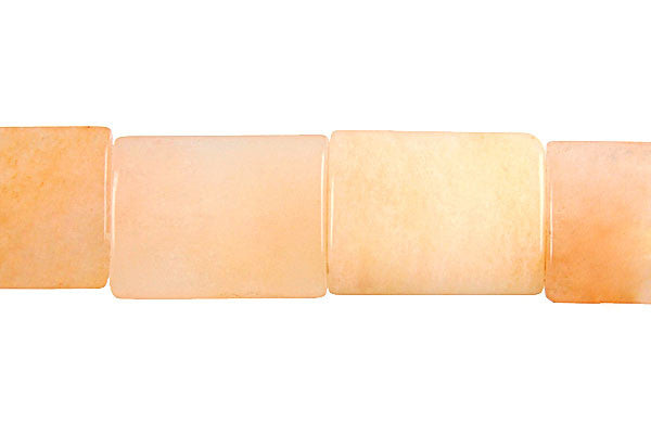 Yellow Jade Puffy Rectangle Beads