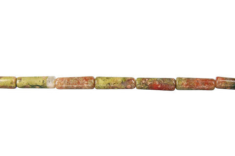 Unakite Square Tube Beads