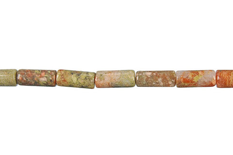 Unakite Tube Beads