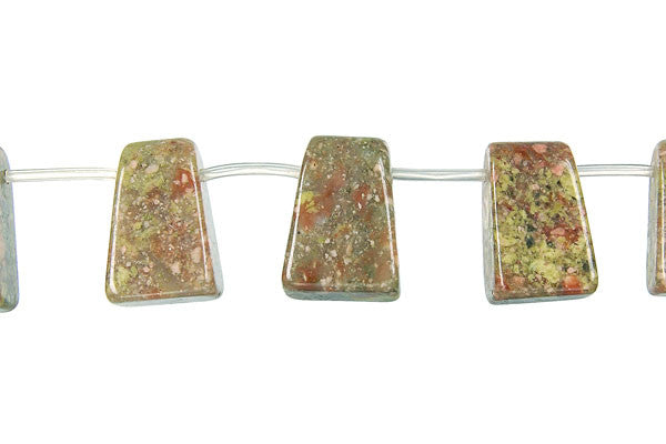 Unakite Rectangle Pendant Beads
