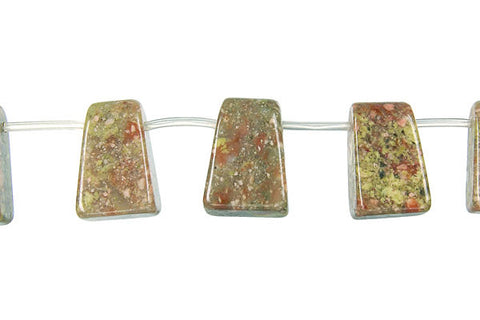 Unakite Rectangle Pendant Beads