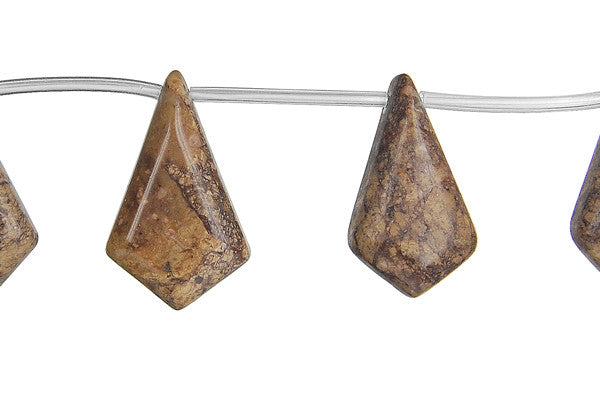 Picasso Jasper Diamond Briolette Beads