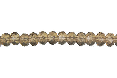 Smoky Quartz Faceted Rondelle