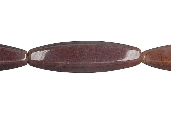 Chocolate Aventurine Hexagon Rice Beads