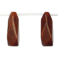 Chocolate Aventurine Machine Faceted Briolette Beads