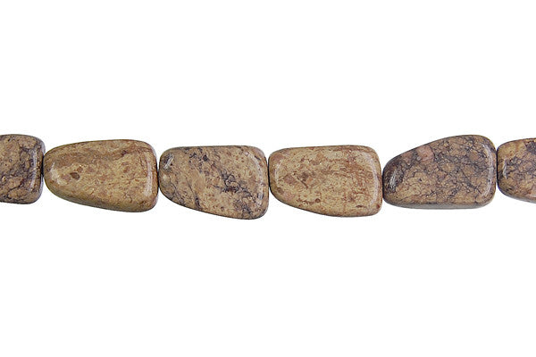 Picasso Jasper Tooth Nugget Beads