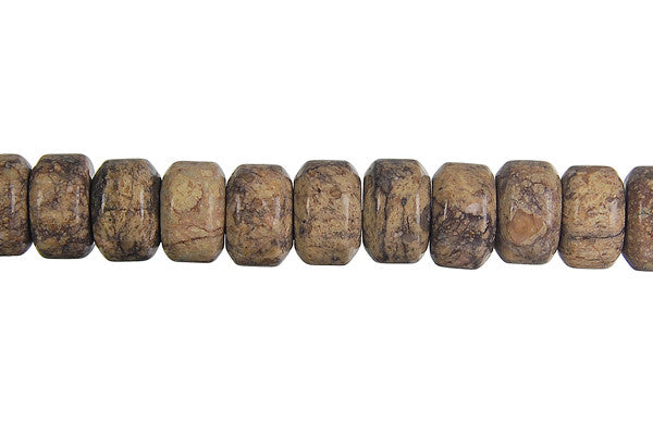 Picasso Jasper Puffy Disc Beads