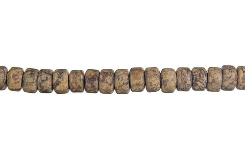 Picasso Jasper Puffy Disc Beads