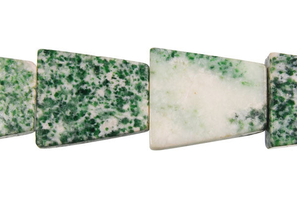 Green Spot Agate Ladder Beads