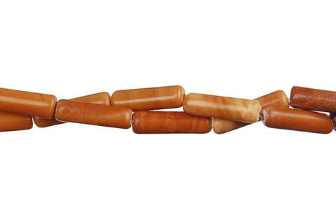 Red Zebra Jasper Tube Beads